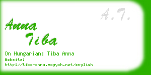 anna tiba business card